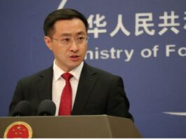 Juru Bicara Kementerian Luar Negeri China Lin Jian dalam konferensi pers di Beijing pada Rabu (5/2/2025). (Dok. Istimewa)