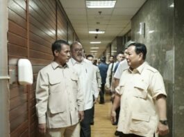 POTRET:Presiden Prabowo Subianto didampingi Menteri Pertanian Andi Amran Sulaiman di Komplek Kementerian Pertanian, Jakarta Selatan, Senin (3/2/2025). (Dok. Istimewa)