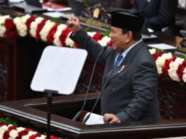 POTRET: Presiden Prabowo Subianto menyampaikan pidato kenegaraan dalam rangka Penyampaian Pengantar/Keterangan Pemerintah atas RUU tentang APBN Tahun Anggaran 2026 beserta Nota Keuangannya saat Sidang Paripurna Pembukaan Masa Persidangan I DPR Tahun Sidang 2025-2026, di Gedung Nusantara, Kompleks Parlemen, Jakarta, Jumat (15/8/2025). (Dok. Istimewa)