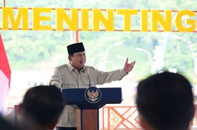 Pengamat Kita Dukung Komitmen Presiden Prabowo Berantas Korupsi POTRET: Presiden Prabowo Subianto memberikan pidato sambutan dalam peresmian Bendungan Meninting di Lombok Barat, Nusa Tenggara Barat, Jumat (10/7/2026). (Dok. Istimewa)