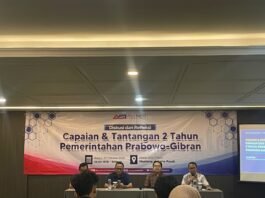 Diskusi dan refleksi bertajuk “Capaian & Tantangan 2 Tahun Pemerintahan Prabowo-Gibran” yang diselenggarakan Arus Survei Indonesia (ASI) di Hotel Alia Cikini, Jakarta pada Selasa, 20 Oktober 2026. (Dok. Istimewa)